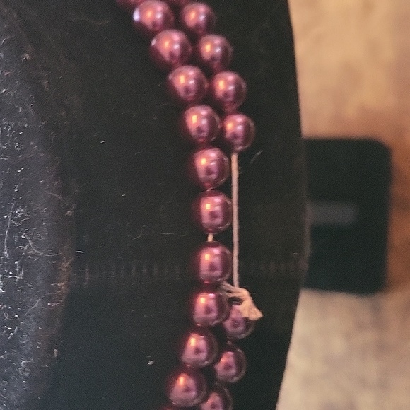 Vintage Purple "Pearl" Layered Necklace - Picture 2 of 3